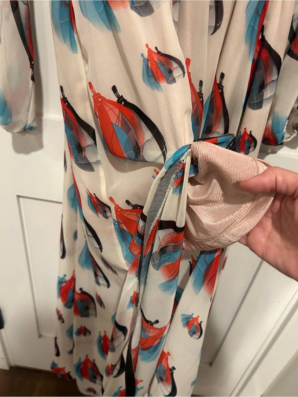TOV Los Angeles-Elegant Flowy Hot Air Balloon Print Maxi Dress- Size 42 - Picture 6 of 9
